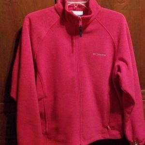 COPY - Hit Pink Columbia Fleece Jacket Size Large